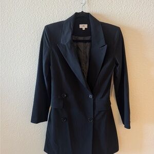 LPA Elegant Black Double-Breasted Blazer